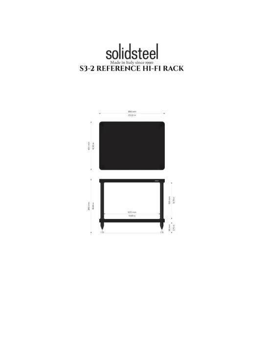 Solidsteel S3-2 HiFi spintelė - Spintelės aparatūrai - 5