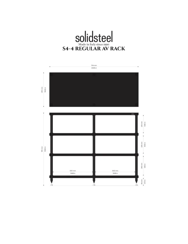 Solidsteel S4-4 AV spintelė - Spintelės aparatūrai - 3