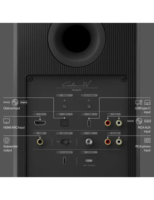 KEF Coda W wireless speakers - Bookshelf speakers - 13