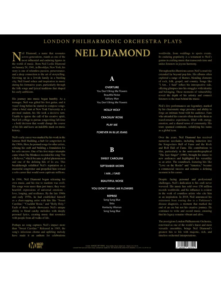 London Philharmonic Orchestra - Plays Neil Diamond, 1LP 180g - Vinyl Records - 3