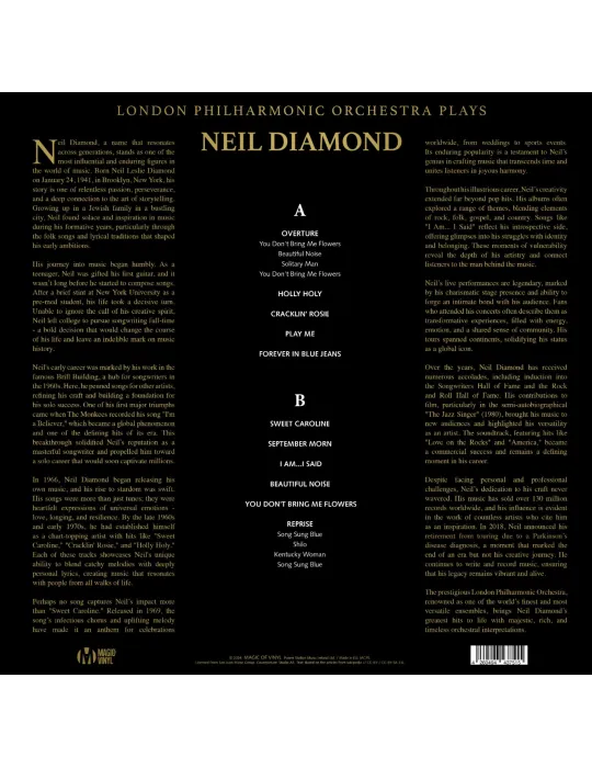 London Philharmonic Orchestra - Plays Neil Diamond, 1LP 180g - Vinyl Records - 3