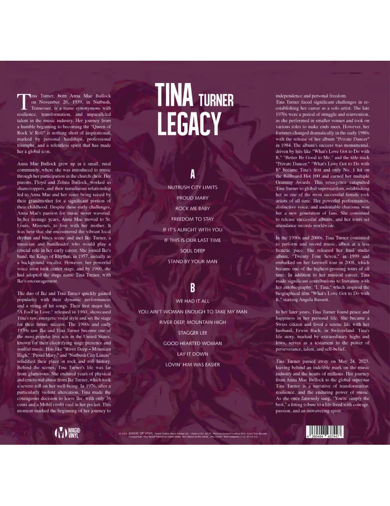 Tina Turner - Legacy, 1LP 180g - Vinyl Records - 3