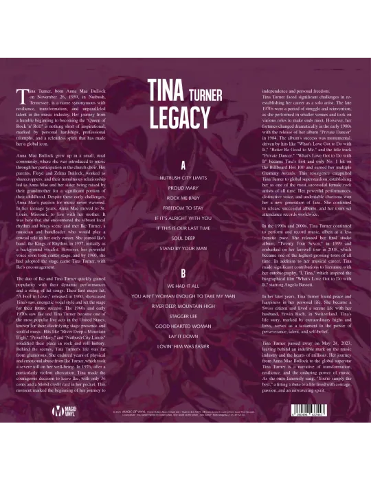 Tina Turner - Legacy, 1LP 180g - Vinyl Records - 3