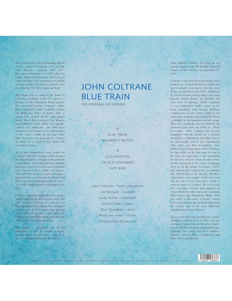 John Coltrane - Blue train, 1LP 180g - Vinyl Records - 3