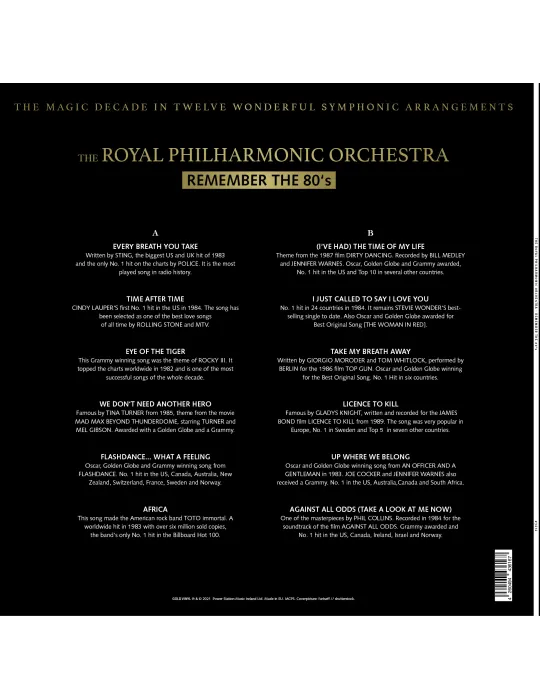 Royal Philharmonic Orchestra - Remember 80's, 1LP 180g - Vinilinės plokštelės - 3
