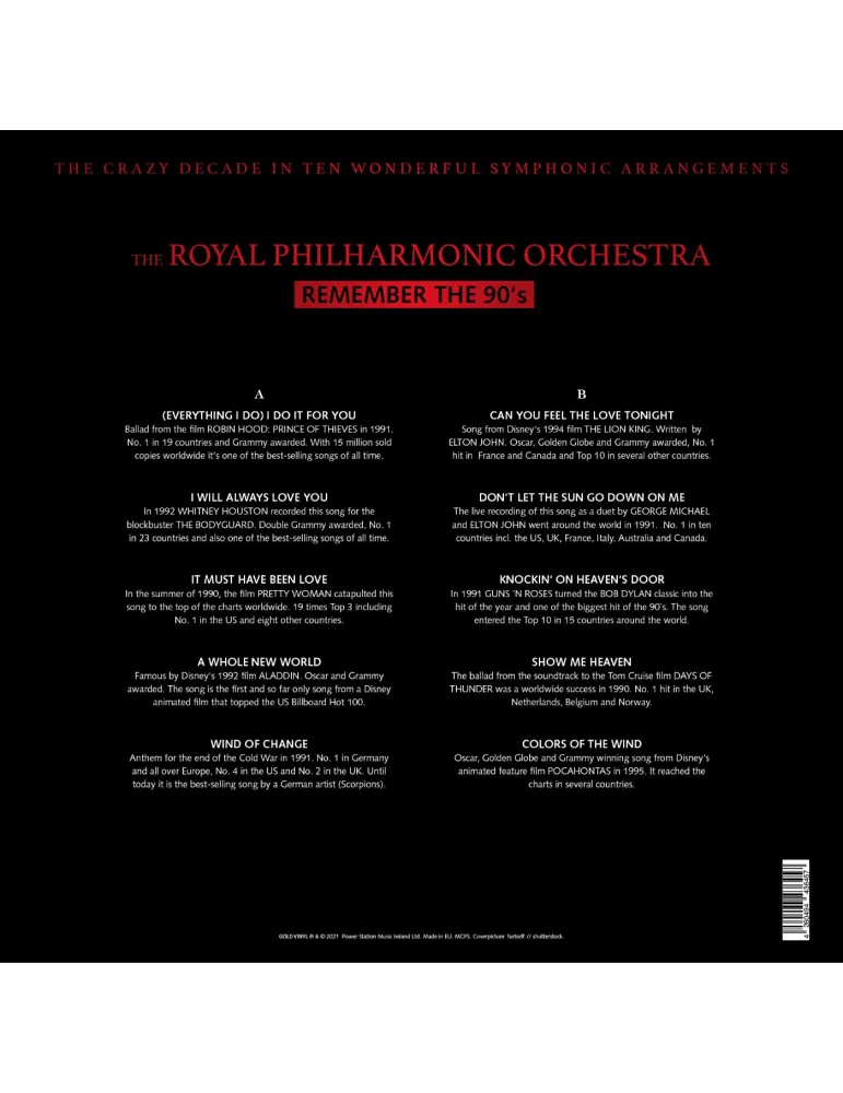 Royal Philharmonic Orchestra - Remember 90's, 1LP 180g - Vinyl Records - 3