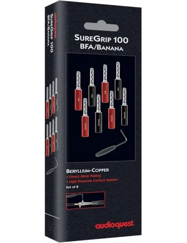 AudioQuest SureGrip 100 BFA Bananinio tipo kištukai (8vnt) - Antgaliai - 1 2