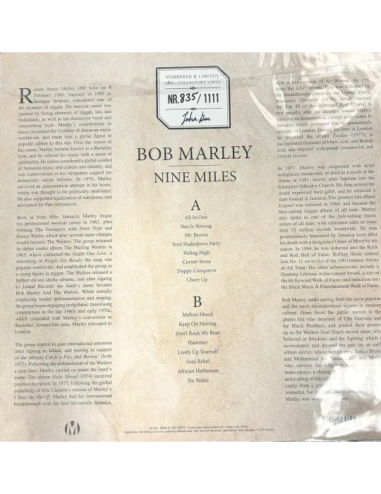 Bob Marley - Nine Miles - Vinyl Records - 3