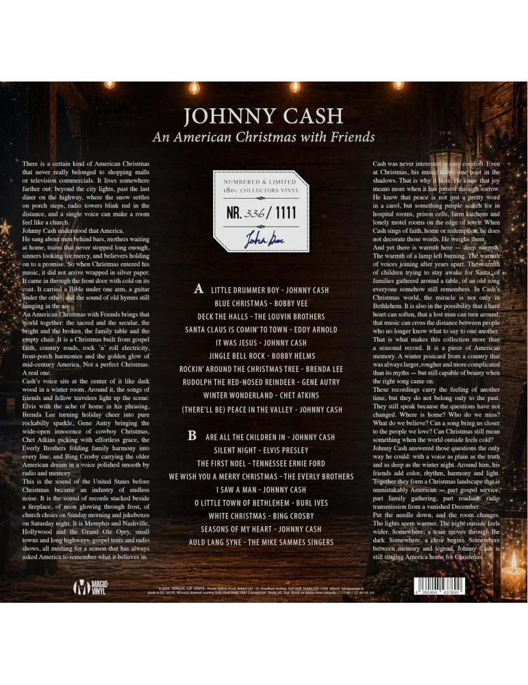 Johnny Cash - An American Christmas with Friends, 1LP 180g - Vinyl Records - 3
