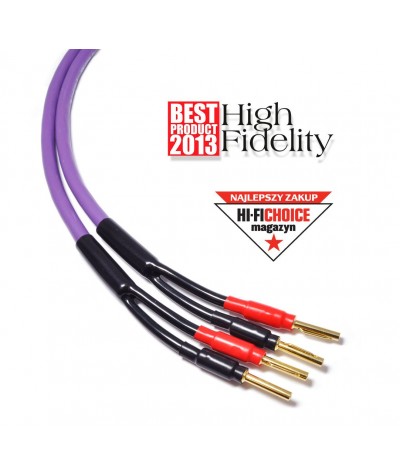 Melodika Purple Rain 2x2,5mm2 kolonėlių kabelis su antgaliais - Kolonėlių kabeliai su antgaliais