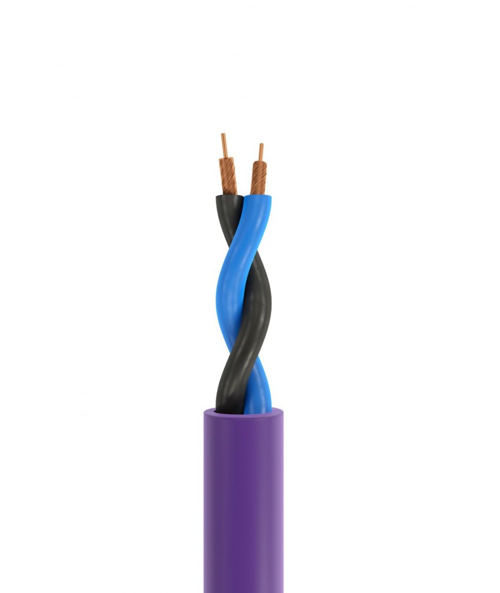 Melodika Purple Rain 2x4,0mm2 kolonėlių kabelis su antgaliais - Kolonėlių kabeliai su antgaliais