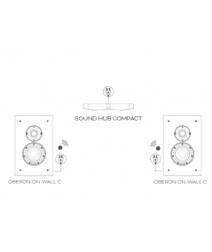 DALI Oberon OW C + Sound Hub aktyvi stereo sistema - Aktyvios kolonėlės