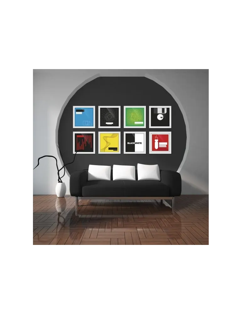 Glorious sieniniai rėmeliai plokštelėms, baltos spalvos (3vnt) - Baldai plokštelėms