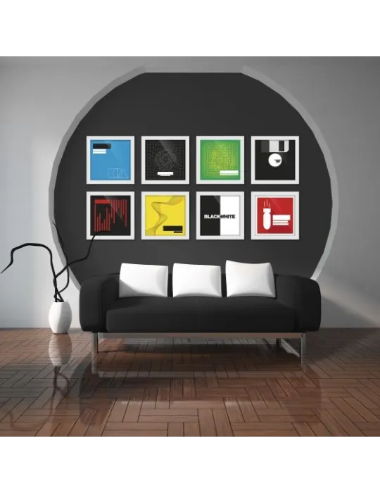 Glorious sieniniai rėmeliai plokštelėms, baltos spalvos (3vnt) - Baldai plokštelėms