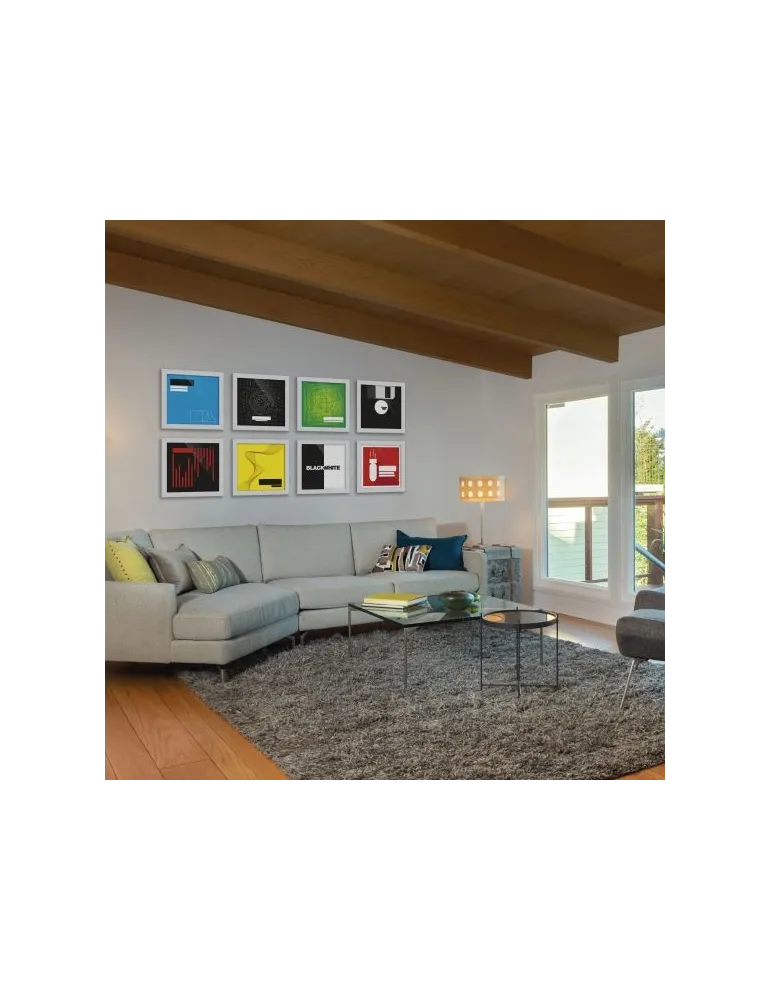 Glorious sieniniai rėmeliai plokštelėms, baltos spalvos (3vnt) - Baldai plokštelėms