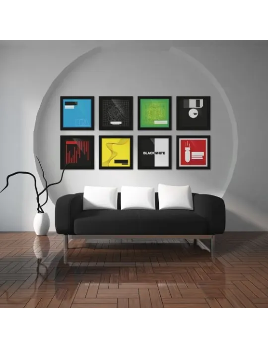 Glorious sieniniai rėmeliai plokštelėms, juodos spalvos (3vnt) - Baldai plokštelėms - 3