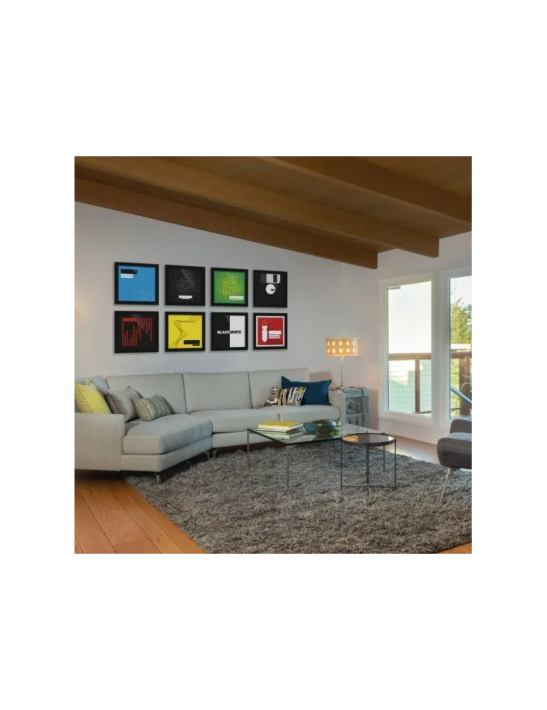 Glorious sieniniai rėmeliai plokštelėms, juodos spalvos (3vnt) - Baldai plokštelėms - 4