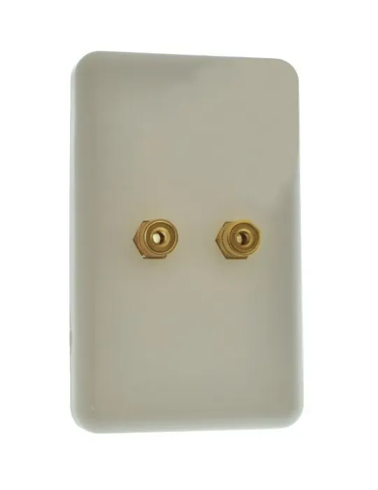 Melodika sieninė garsiakalbių jungtis (2 x banana) - Instaliacijai