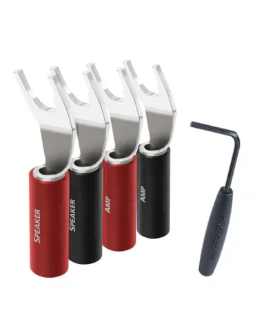 AudioQuest SureGrip Multi-spade Silver šakutės tipo antgaliai (8vnt) 