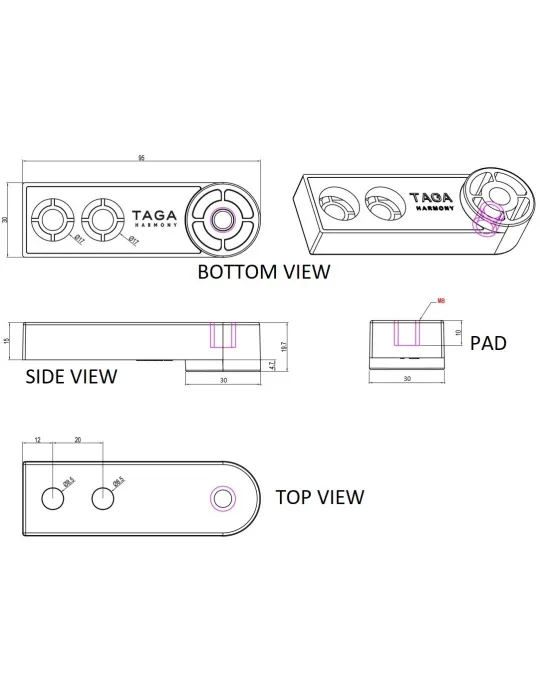 TAGA Harmony TSF-002 kojelės kolonėlėms 