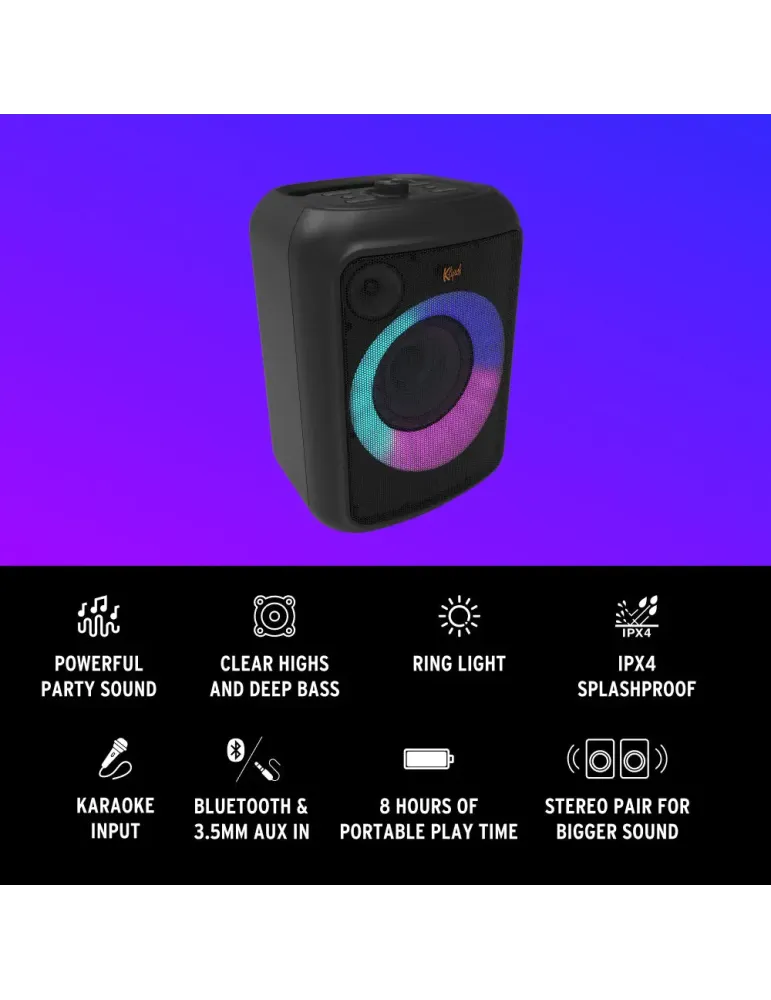 Klipsch GIG XL nešiojama kolonėlė su akumuliatoriumi - Nešiojamos kolonėlės - 6