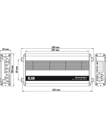 BLAM Relax RA 804D 4 kanalų garso stiprintuvas automobiliui - Stiprintuvai 2
